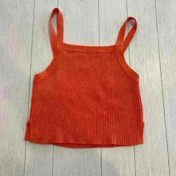 Orange urban outfitters knit tank top size medium!! - Picture 1 of 3